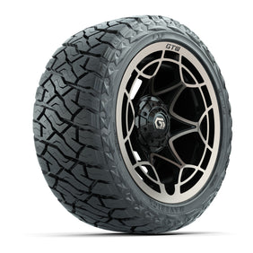 14" GTW Nexus Wheels Gloss Black/Satin Bronze and Maverick 23x10.00-R14 All Terrain Tires Set of 4