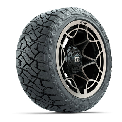 14" GTW Nexus Wheels Gloss Black/Satin Bronze and Maverick 23x10.00-R14 All Terrain Tires Set of 4