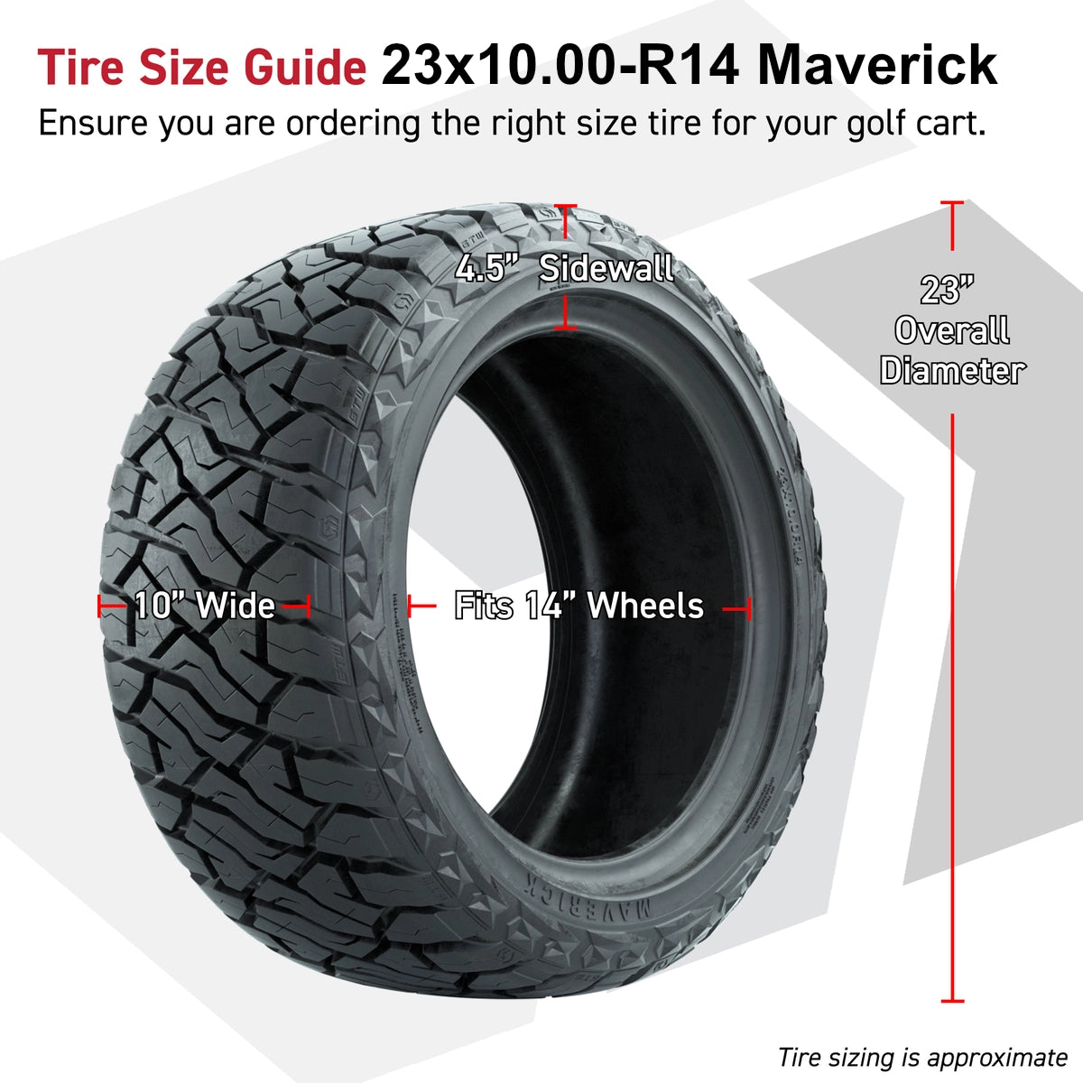 14" GTW Shogun Wheels Gloss Black and Maverick Low Profile & All Terrain Tires Combo Set of 4