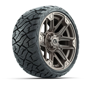 14" GTW Graffiti Wheels Satin Bronze/Black and Maverick Low Profile & All - 205/35-R14 Maverick Low-Profile – product view