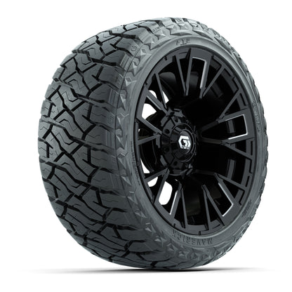 14" GTW Vandal Wheels Machined Matte Black and Maverick Low Profile - 23x10.00-R14 Maverick All-Terrain Tires – product view