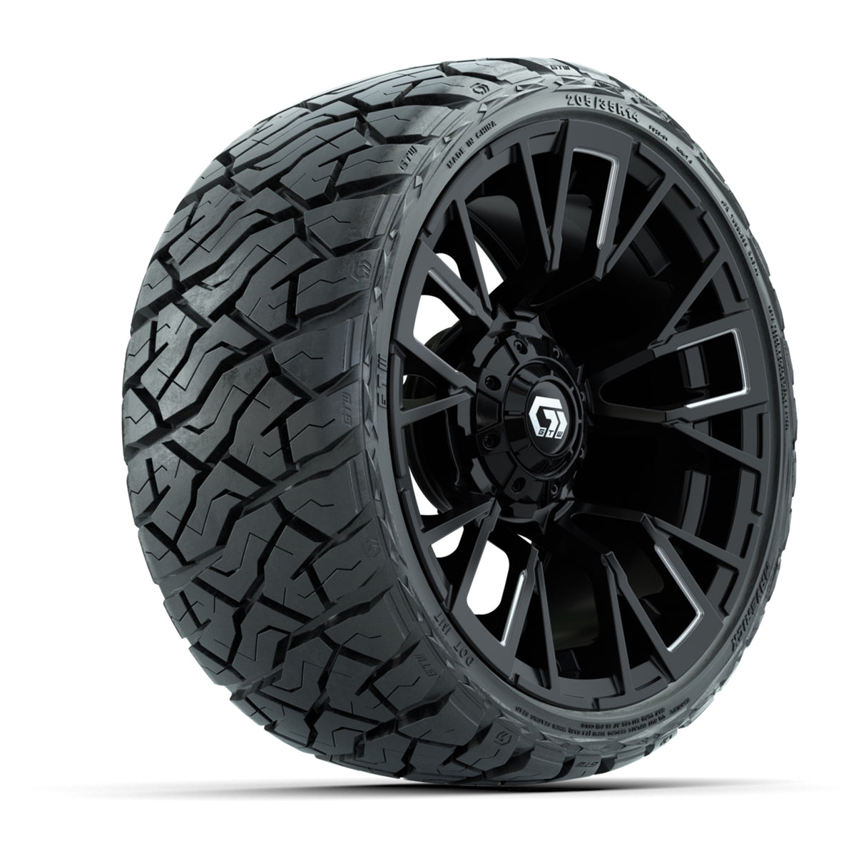 14" GTW Vandal Wheels Machined Matte Black and Maverick Low Profile & All - 205/35-R14 Maverick Low-Profile – product view