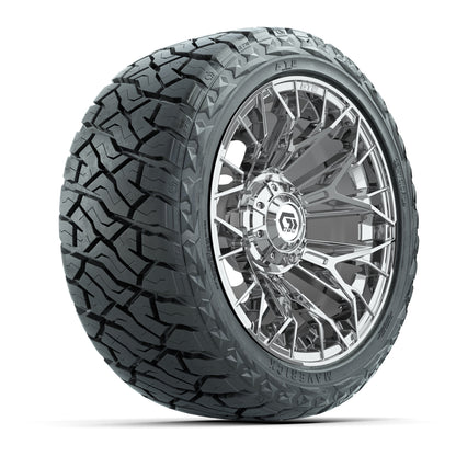 14" GTW Stellar Wheels Chrome and Maverick Low Profile & All - 23x10.00-R14 Maverick All-Terrain Tires – product view