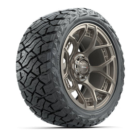 15" GTW MadJax Wheels Flow Form Evolution Matte Bronze and Maverick 23x10.00-R15 All Terrain Tires Combo Set of 4