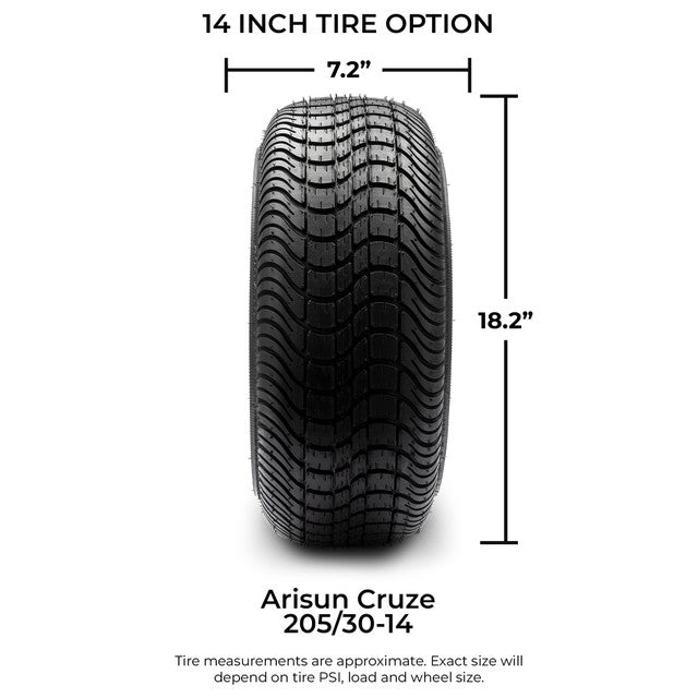 14" MODZ Blitz Glossy Black - Tire and Wheel Combo