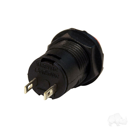 Switch, Momentary, Dash Mount, 12V 3 Amp – momentary switch, rear terminals