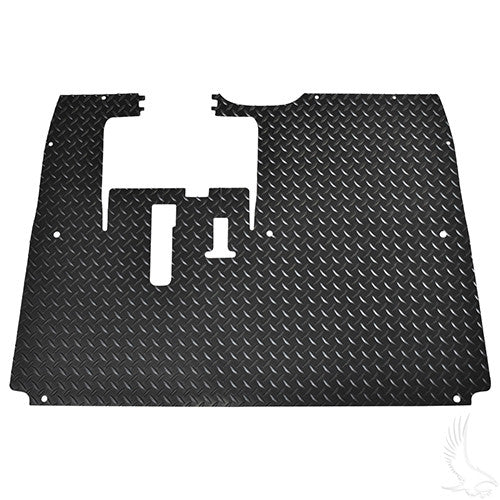 Floor Mat, Diamond Plate Rubber, Black, Yamaha Drive – floor mat, top view