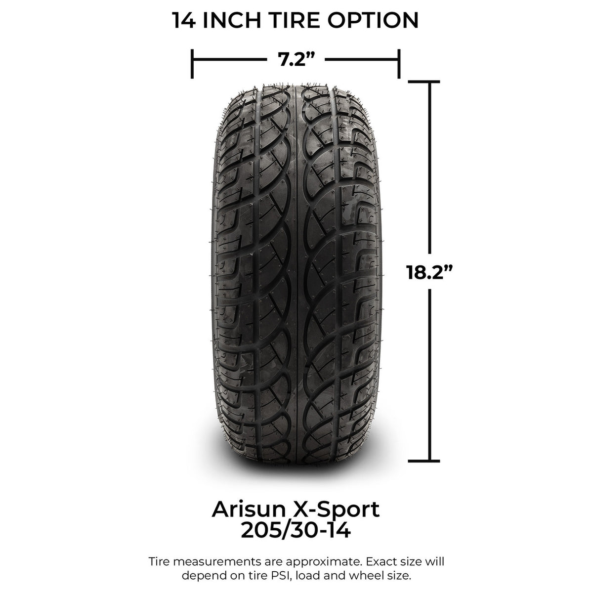 14" MODZ Blitz Glossy Black - Tire and Wheel Combo