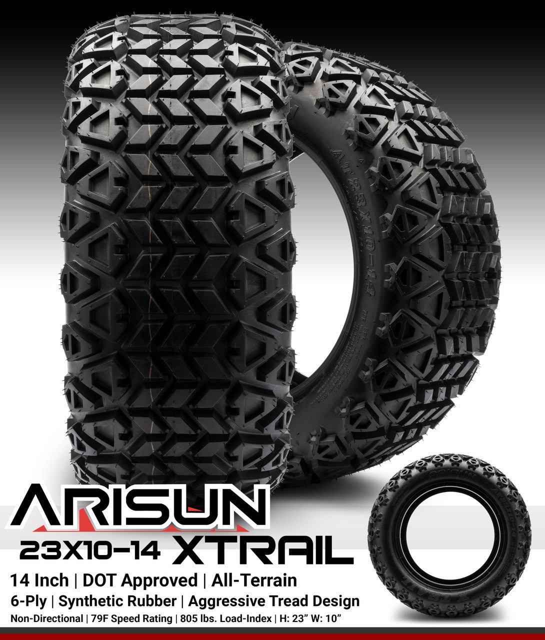 Arisun X‐Trail Series All Terrain 23x10‐14 - Set of 4