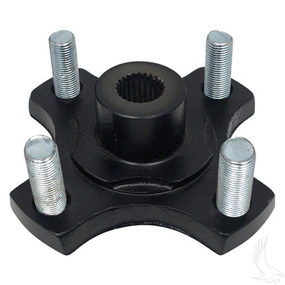 Rear Hub, Electric, E-Z-Go RXV 08+ – rear hub with studs, angled view