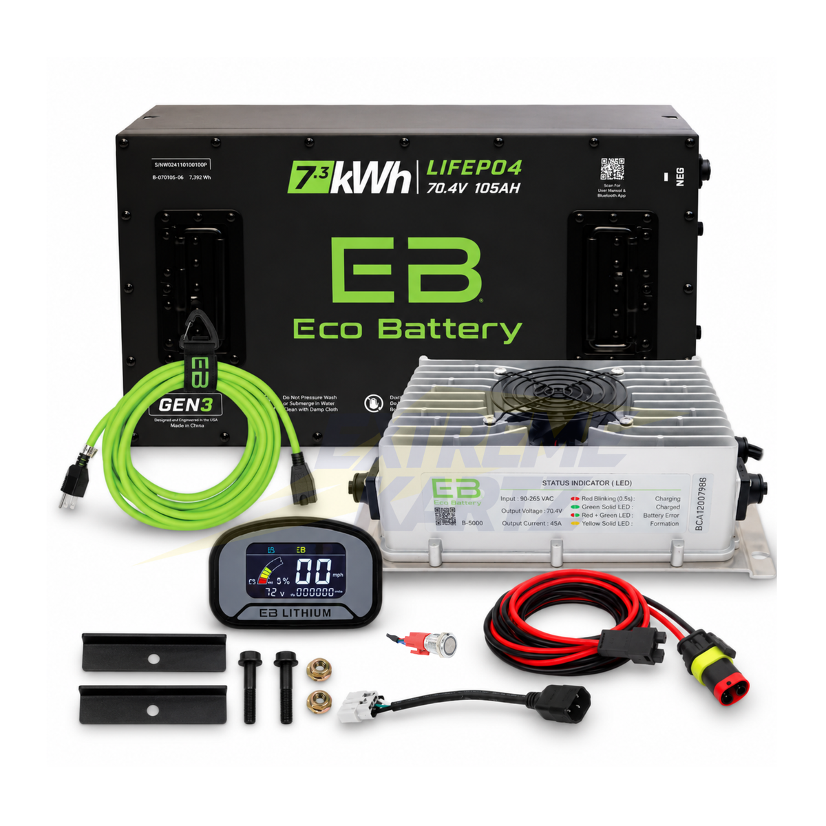 Eco Battery 70V 105Ah Lithium Battery Bundle