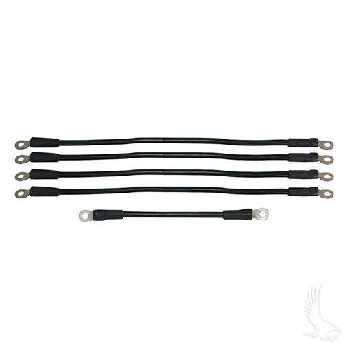 Battery Cable SET, Includes (1) 9" (4) 16" 6 gauge, Yamaha G22 – battery cable set