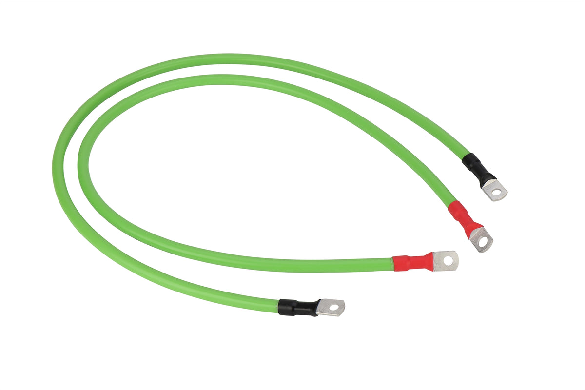 Heavy Duty 2-AWG Ring Terminal Battery Cables – Set of 2