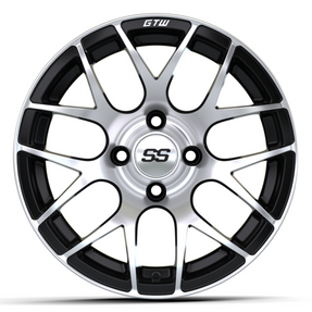 GTW Pursuit 14x7 Machined Black Wheel – wheel, front view