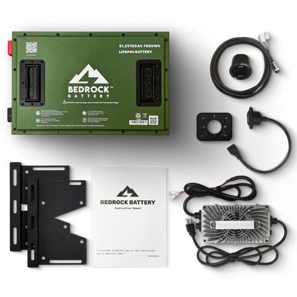Bedrock Battery 48V 150Ah Lithium Conversion Kit Inclusion with Round Charge Meter - ICON