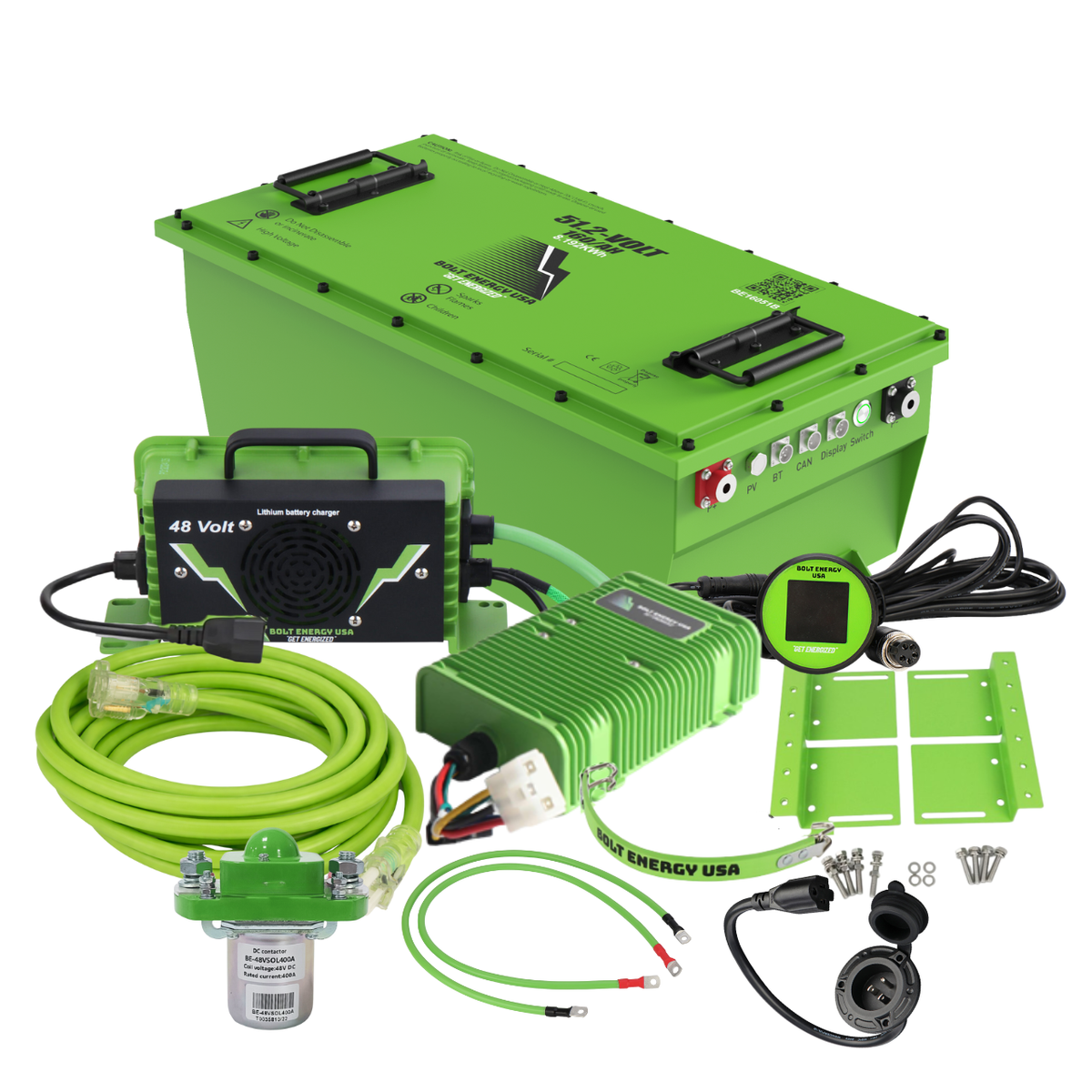 Bolt Energy 48V 168Ah BIG Golf Cart Lithium Battery Bundle - Professional or Standard Kit