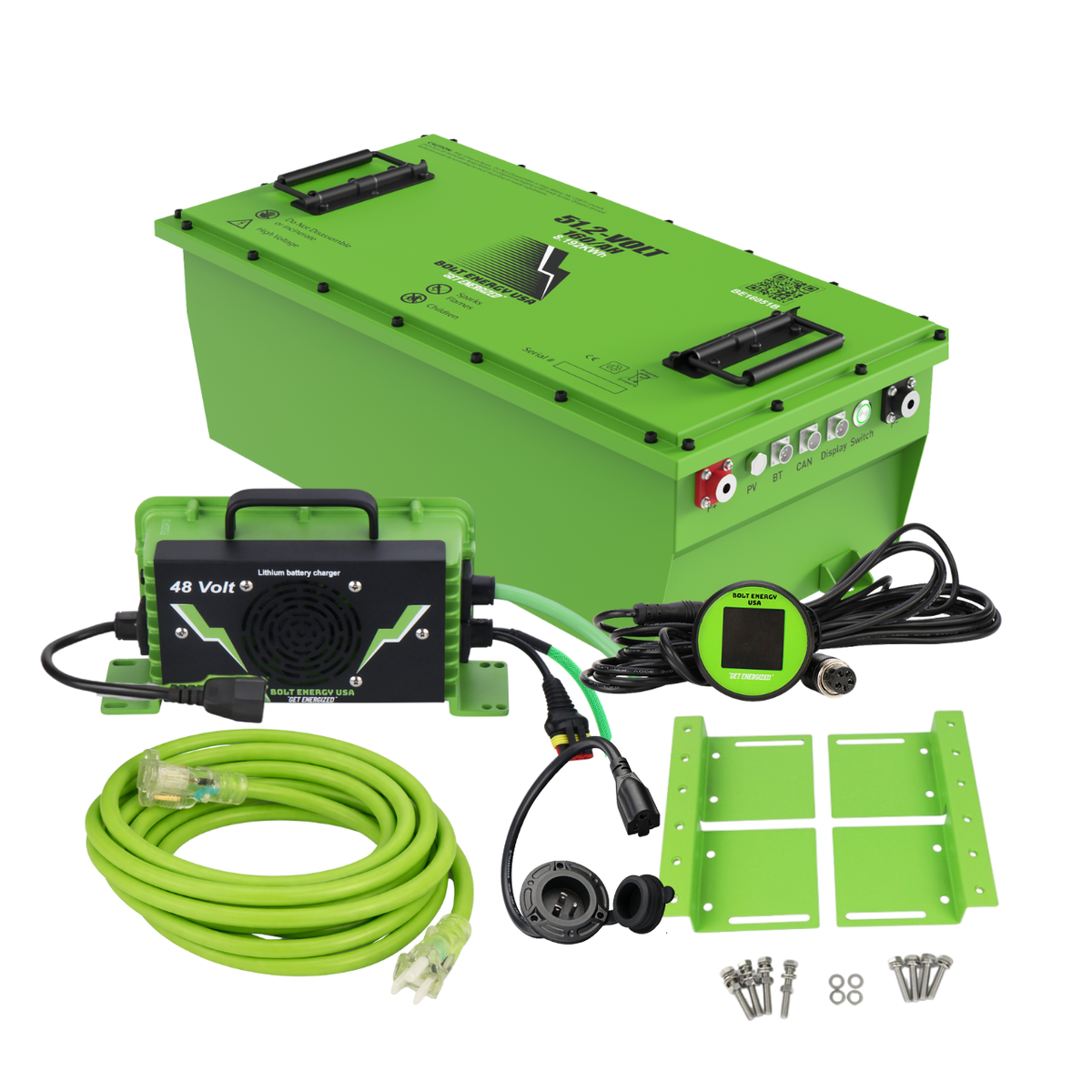 Bolt Energy 48V 168Ah BIG Golf Cart Lithium Battery Bundle - Professional or Standard Kit