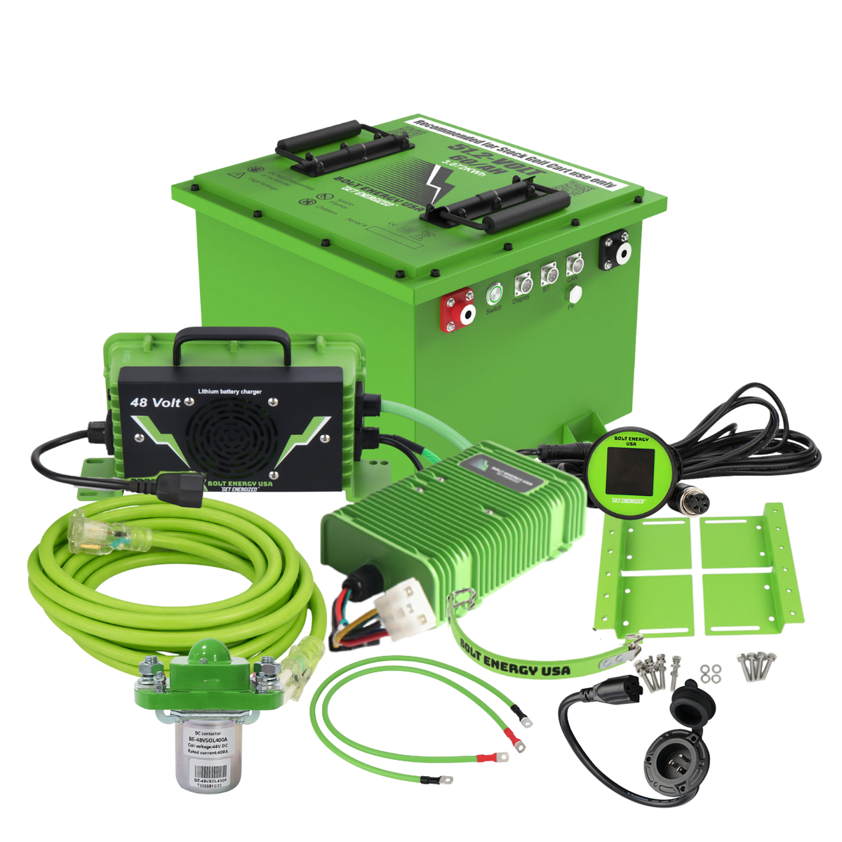 Bolt Energy 48V 60Ah FLEET Golf Cart Lithium Battery Bundle - Professional or Standard Kit
