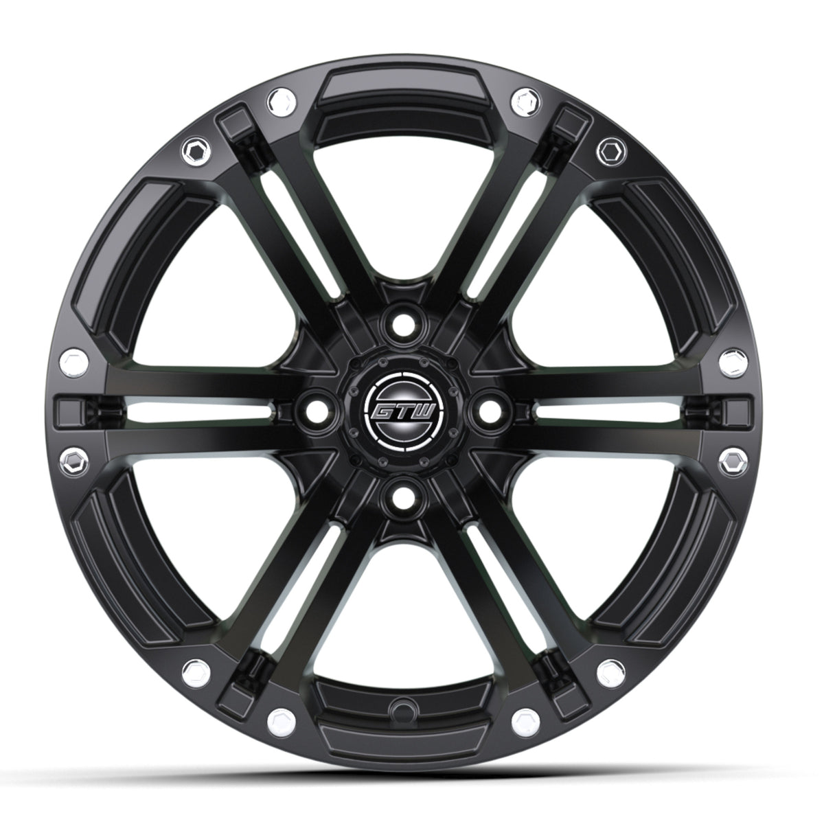 GTW Specter 14x7 Matte Black Wheel – wheel, front view