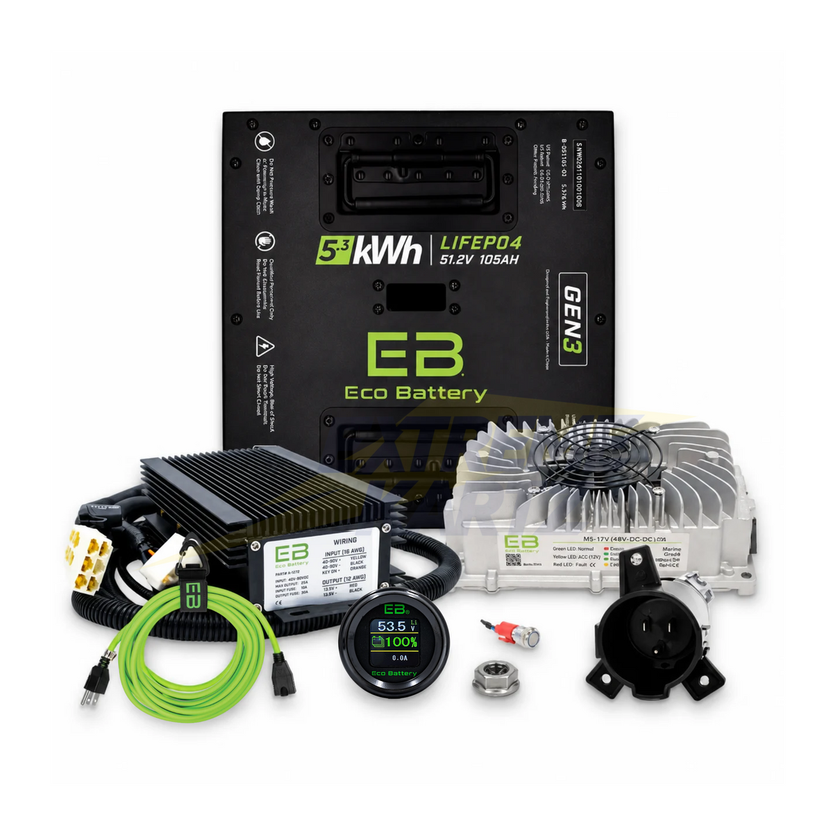 Eco Battery 48V 105Ah Thru-Hole Bundle