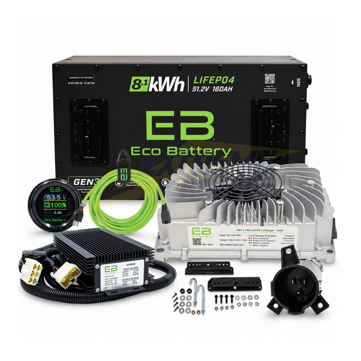 Eco Battery 48v 160ah Lithium Bundle Kit