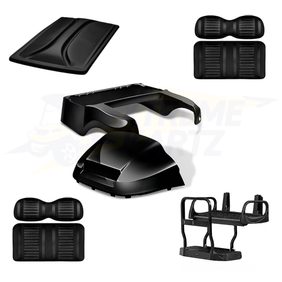 Precedent Factory Style 5pc Upgrade Kit:
Body Kit - Black, Extreme Seat -Black/Black, 80" Top - Black, Rear Seat Kit - Max5 (without cupholder)