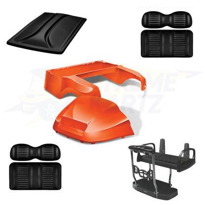 Club Car Precedent Factory Style 5pc Upgrade Kit - Orange - Max 5 / Black/Black / Black – product view