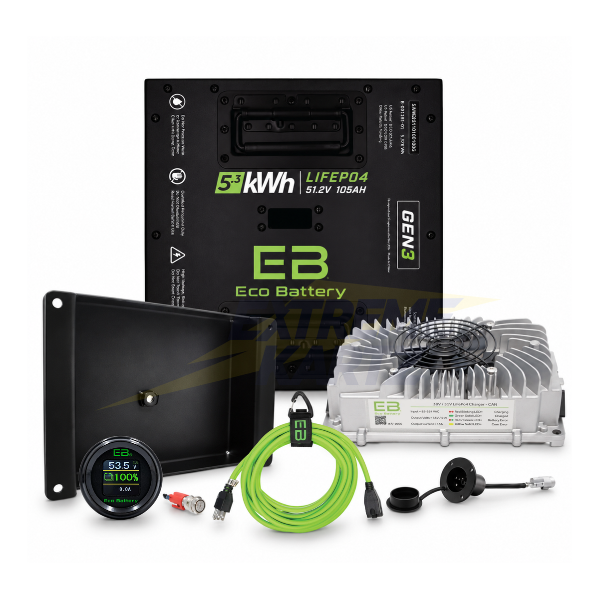 Eco Battery 48V 105Ah Thru-Hole Bundle
