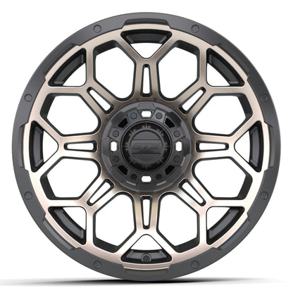 Bravo Wheel, 14X7, Bronze Tint/Black – wheel, front view