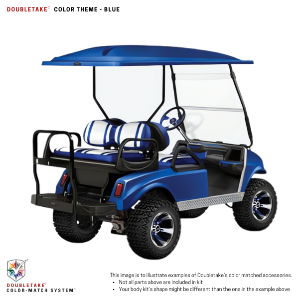 Doubletake Body Kit - Blue
Doubletake Extreme Seat -Black/Blue
Doubletake 80" Top - Blue
Doubletake Rear Seat Kit - Max5 (without cupholder)