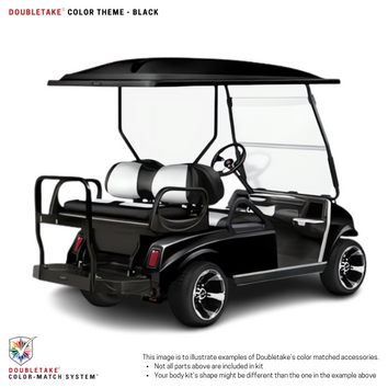 Doubletake Body Kit - Black
Doubletake Seat -Black/White
Doubletake 80" Top - Black
Doubletake Rear Seat Kit - Max5 (without cupholder)