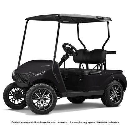 Madjax Storm Body Kit for TXT - Black – installed on black golf cart, front angled view
