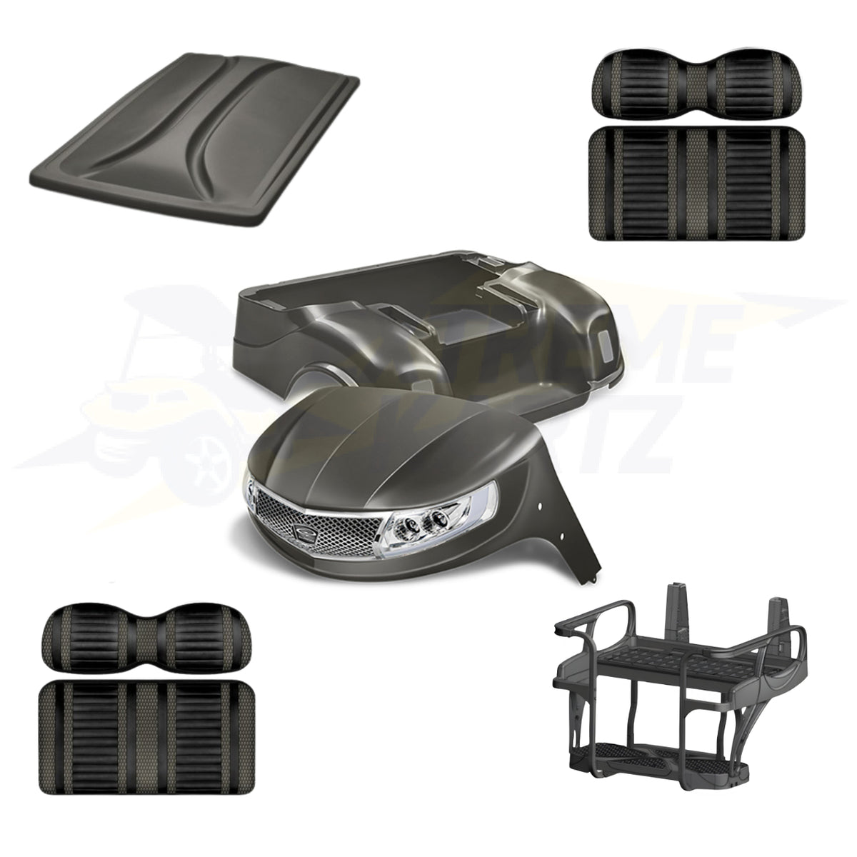EZGO TXT Phoenix 5pc Upgrade Kit - Graphite - Max 6 Helix / Black/Graphite / Graphite – product view