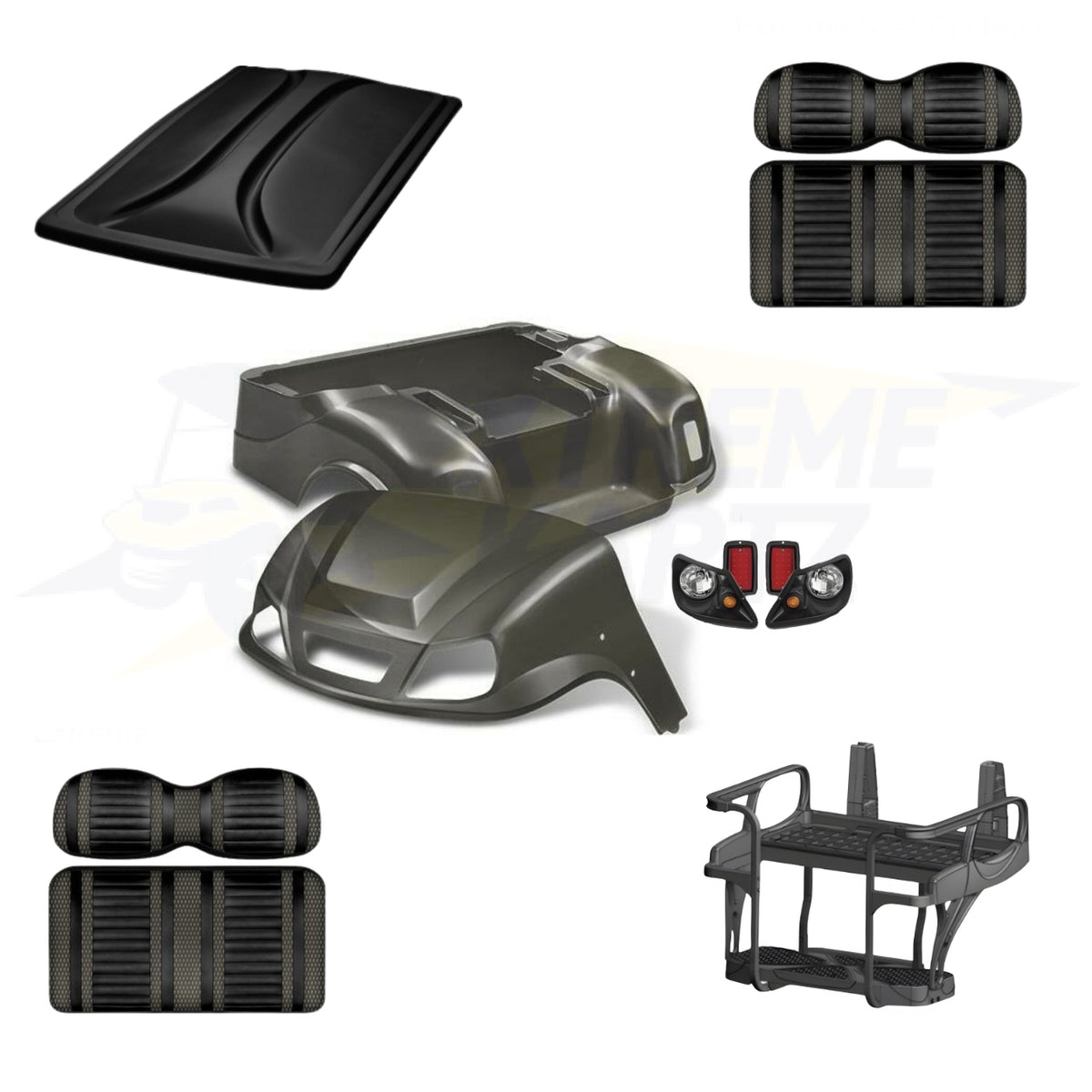 EZGO TXT Titan 5pc Upgrade Kit - Graphite - Max 6 Helix / Black/Graphite / Black – product view