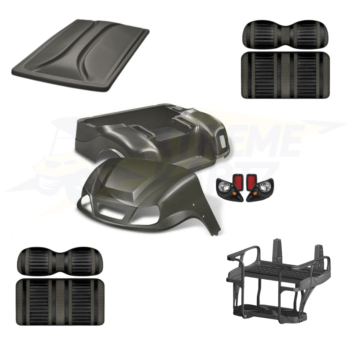 EZGO TXT Titan 5pc Upgrade Kit - Graphite - Max 6 Helix / Black/Graphite / Graphite – product view