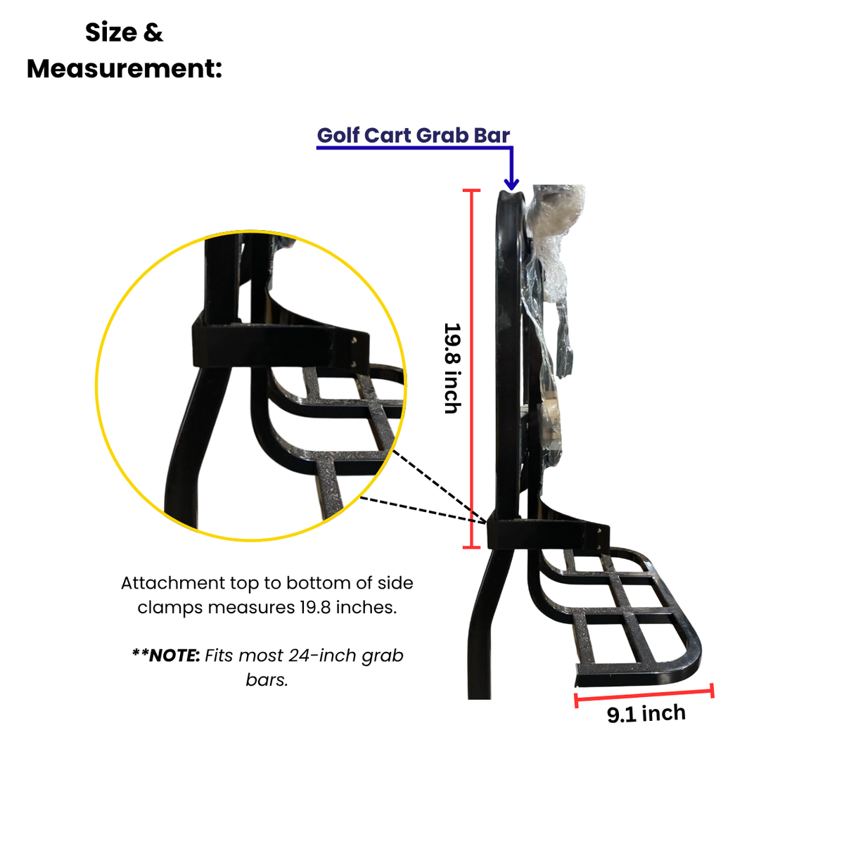 Dual Golf Bag Holder for Club Car Onward, DoubleTake Max 5, Madjax G250, RHOX 500