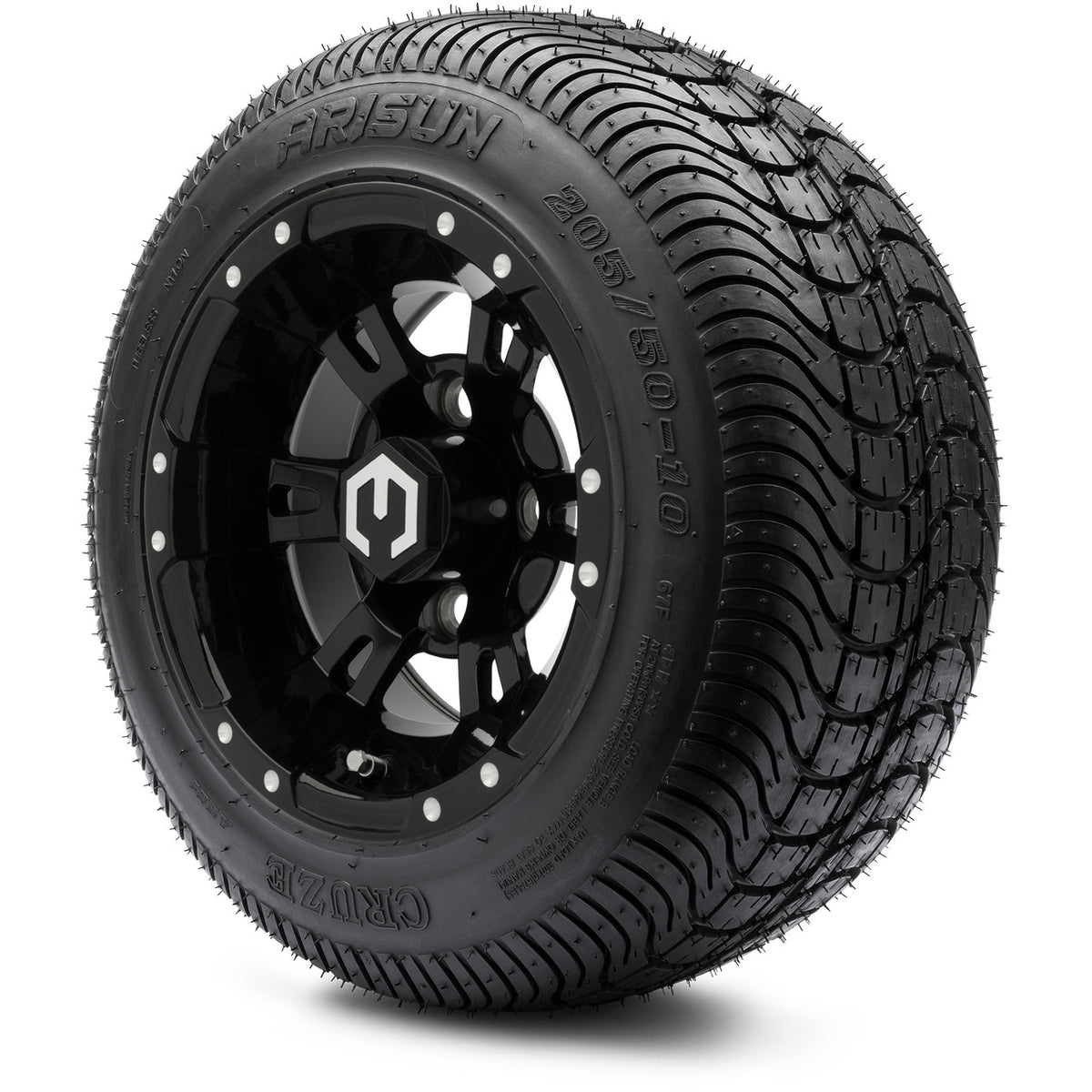 10" MODZ Ambush Glossy Black - Tire and Wheel Combo