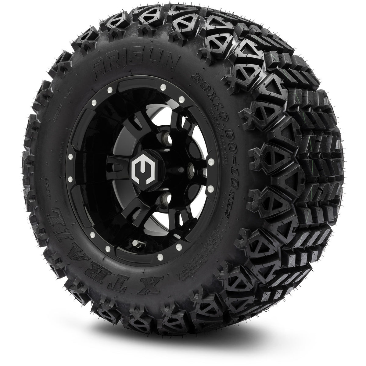 10" MODZ Ambush Glossy Black - Tire and Wheel Combo