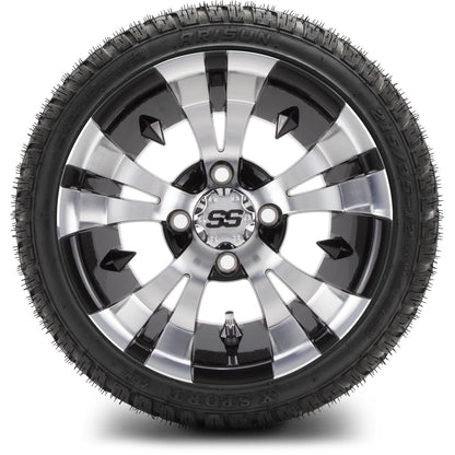 12" MODZ Vampire Machined Black - Tire and Wheel Combo