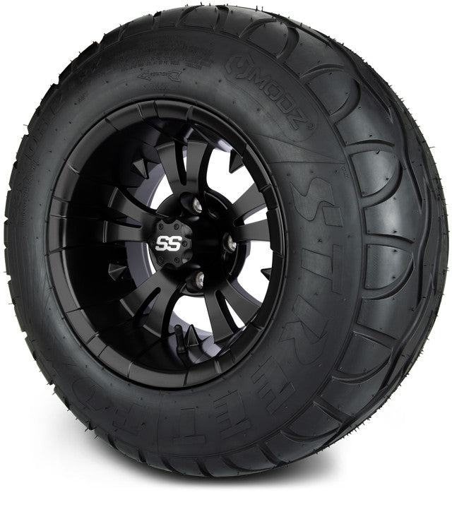 12" MODZ Vampire Matte Black - Tire and Wheel Combo - Street: 23X10X12 MODZ Street Fox Radial – product view