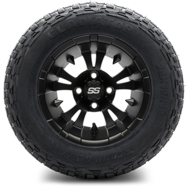 12" MODZ Vampire Matte Black - Tire and Wheel Combo