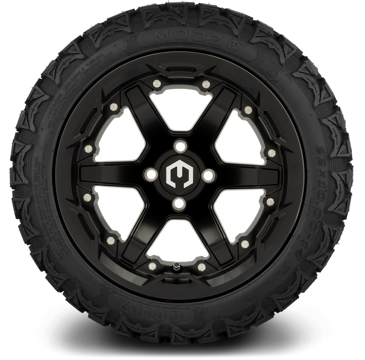 14" MODZ Gladiator Matte Black - Tire and Wheel Combo
