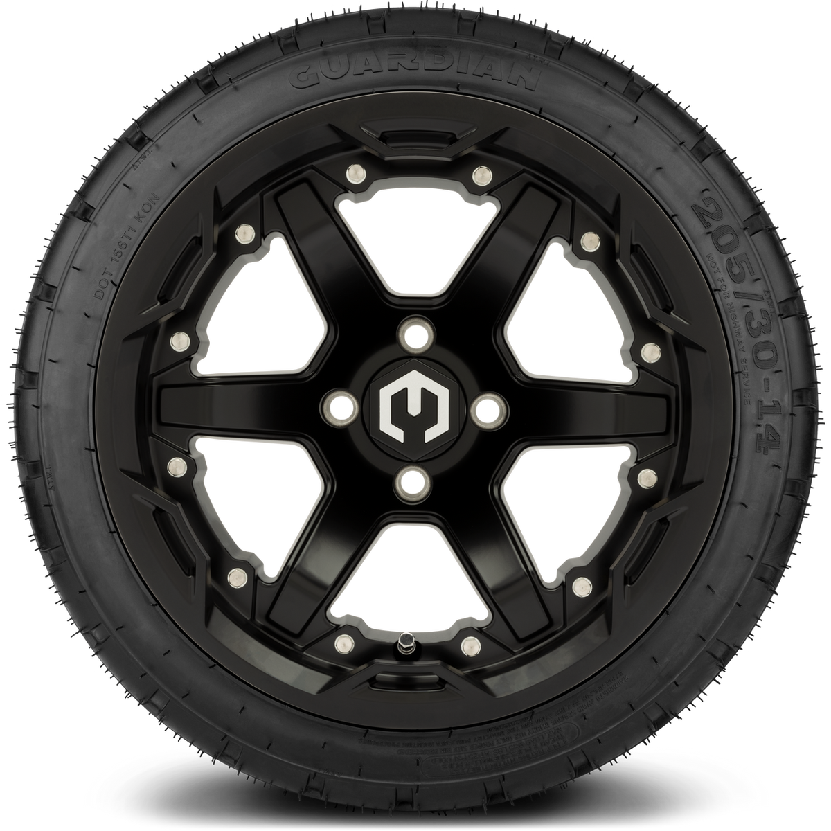 14" MODZ Gladiator Matte Black - Tire and Wheel Combo