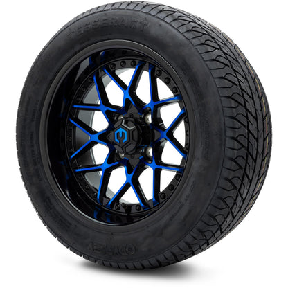 14" MODZ Formula Blue - Tire and Wheel Combo - Street: 215/50-14 Odyssey Tesseract SB Radial – product view