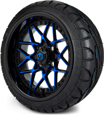 14" MODZ Formula Blue - Tire and Wheel Combo - Street: 205/40-14 MODZ Street Fox Radial – product view