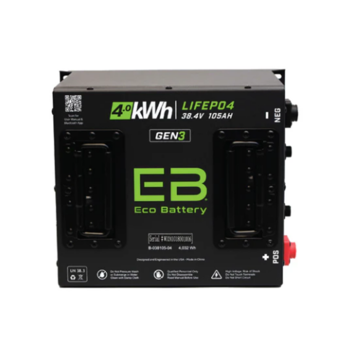 Eco Battery 36V 105Ah Lithium Bundle — Club Car DS, EZGO TXT & Yamaha G-Series