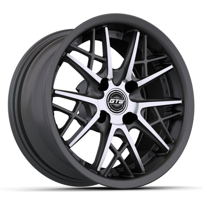 Axis Street, 14X7, Matte Gray/ Matte Machine – wheel, angled view