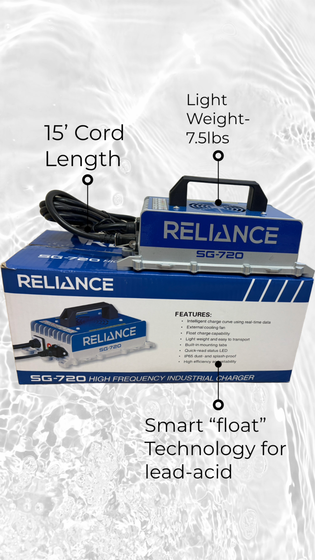 RELIANCE™ EZGO RXV/TXT/Express 48V Lead-Acid Battery Charger SG-720 – additional product view