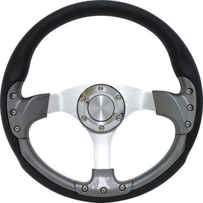 Pursuit 14" Carbon Fiber Steering Wheel W/Kit; Club Car Ds – additional product view
