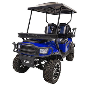 Clays Basket w/Brackets, Armor Coat for Alpha – installed on blue golf cart